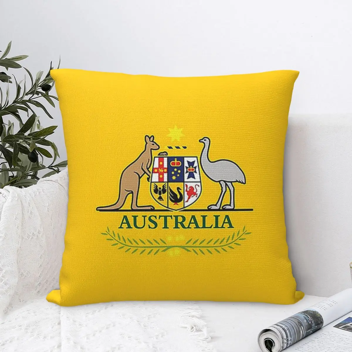 Australia Crest Soccer Socceroos Football Pillow Case Cushion Cover Awesome Decorative Throw Pillow Case Cover for Home 18