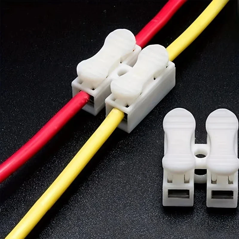 20 個 2 ピン電気ケーブルコネクタ CH2 クイックスプライスロックワイヤー端子ランプ接続
