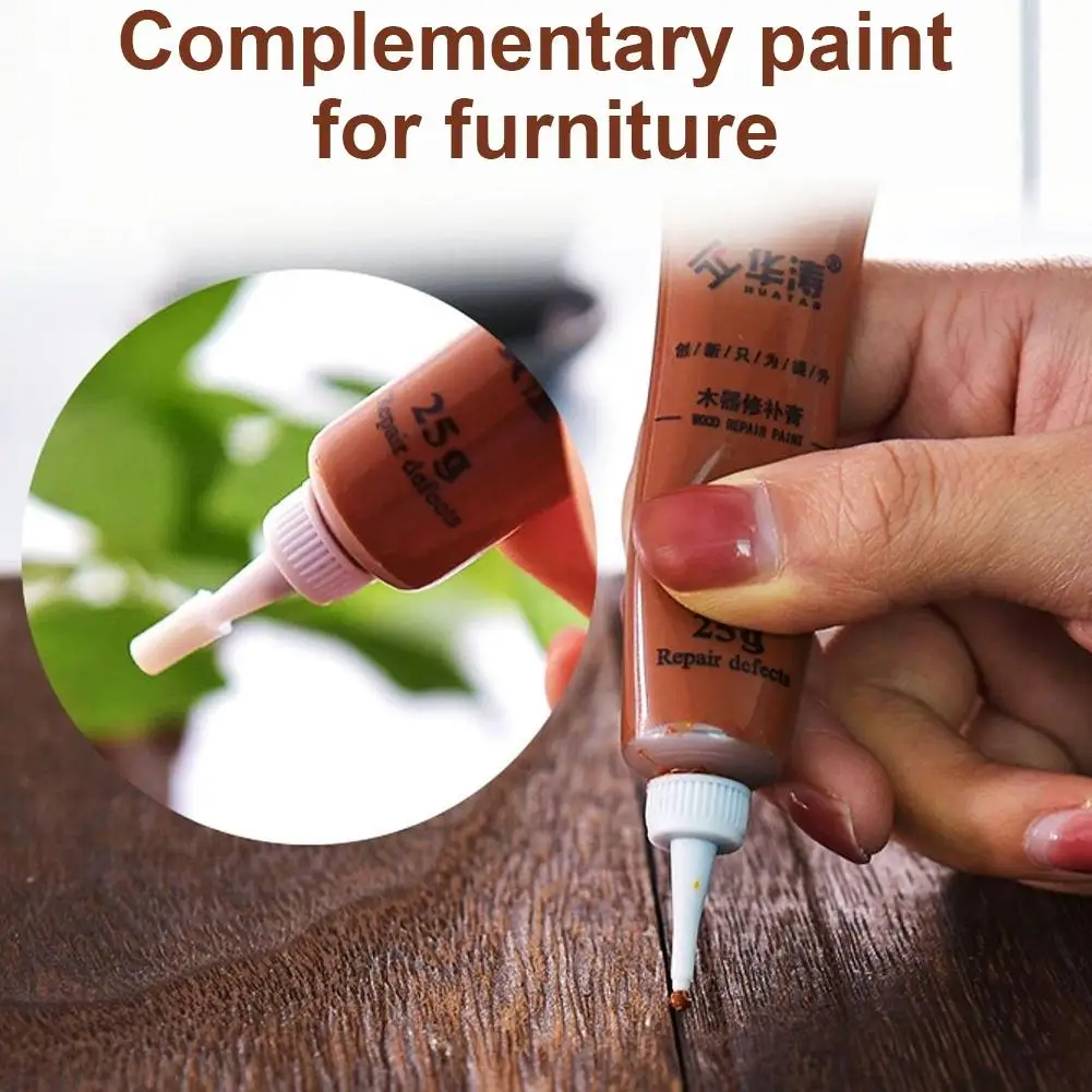 Wood Furniture Repair Paste 20ml Scuff Scratch Remover For Cabinets Doors Tables Fast Drying Touch Up Paint Multiple Colors