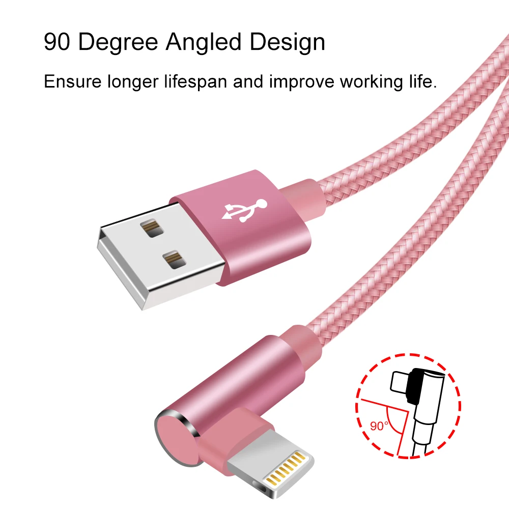 ANSEIP USB كابل الشاحن آيفون 14 13 12 11 XS ماكس XR X 8 7 6 Plus SE باد أصل الهاتف المحمول سلك طويل بيانات الحبل 3m