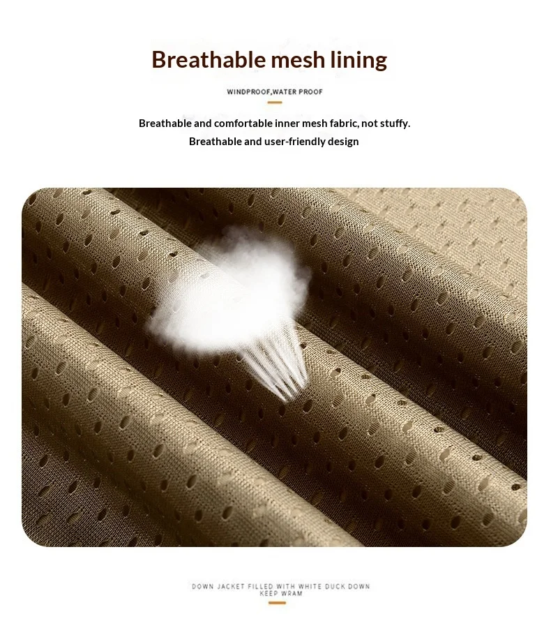 Sommer- und Herbst-Mehrtaschen-Arbeitsweste, dünn, für Angeln, Arbeitskleidung, Biker, Outdoor, schnelltrocknend, beste Frühlingsweste für Herren – Detail 7
