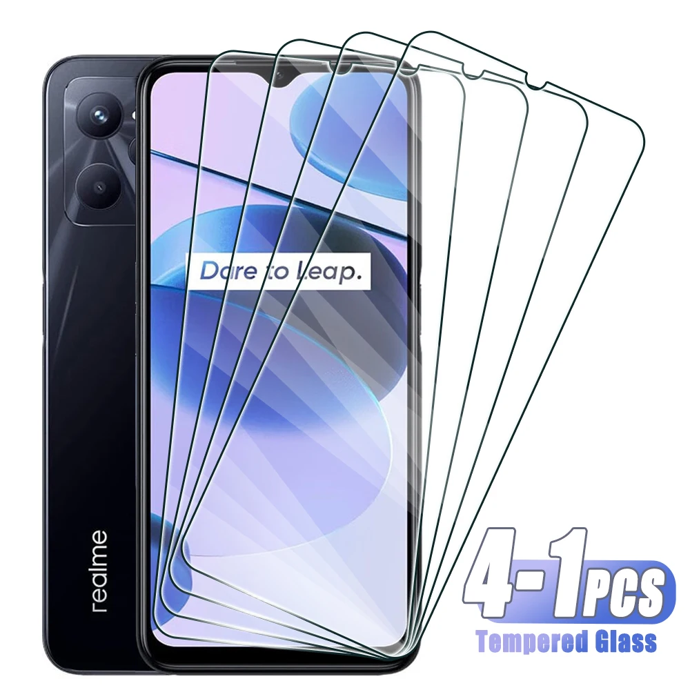 4-1Pcs Tempered Glass for Realme C55 C35 C33 C31 C25 C21 C17 C15 C12 C11 C67 4G 5G Screen Protector on Realme C30 C20 C3 C2 S