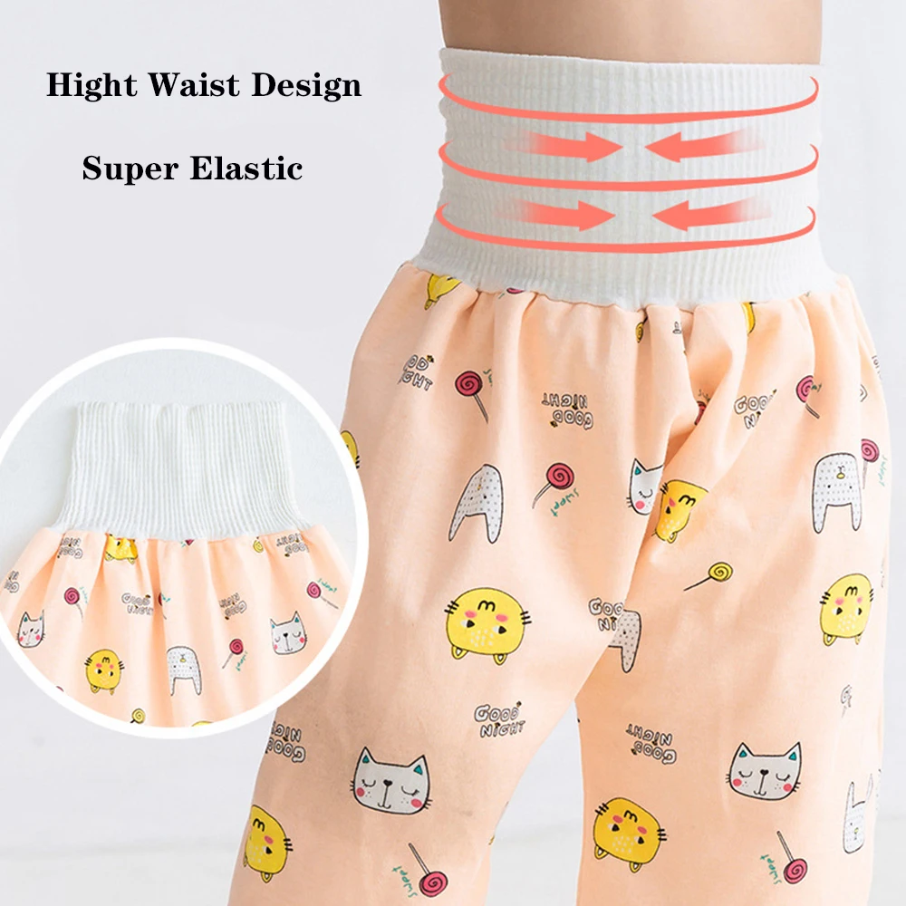 Baby Waterproof Diaper Pants&Skirt for Potty Training Baby Comfy Diaper Short for Boys and Girls Sleeping Bedclothes Night Time