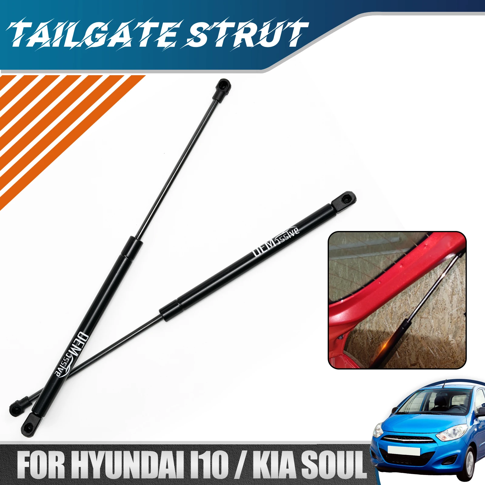 2pcs For Hyundai I10 2007-2017 Kia Soul 2010-2013 Hatchback Taigate Rear Boot Gas Spring Lifters Supports Struts Tool 817700X000