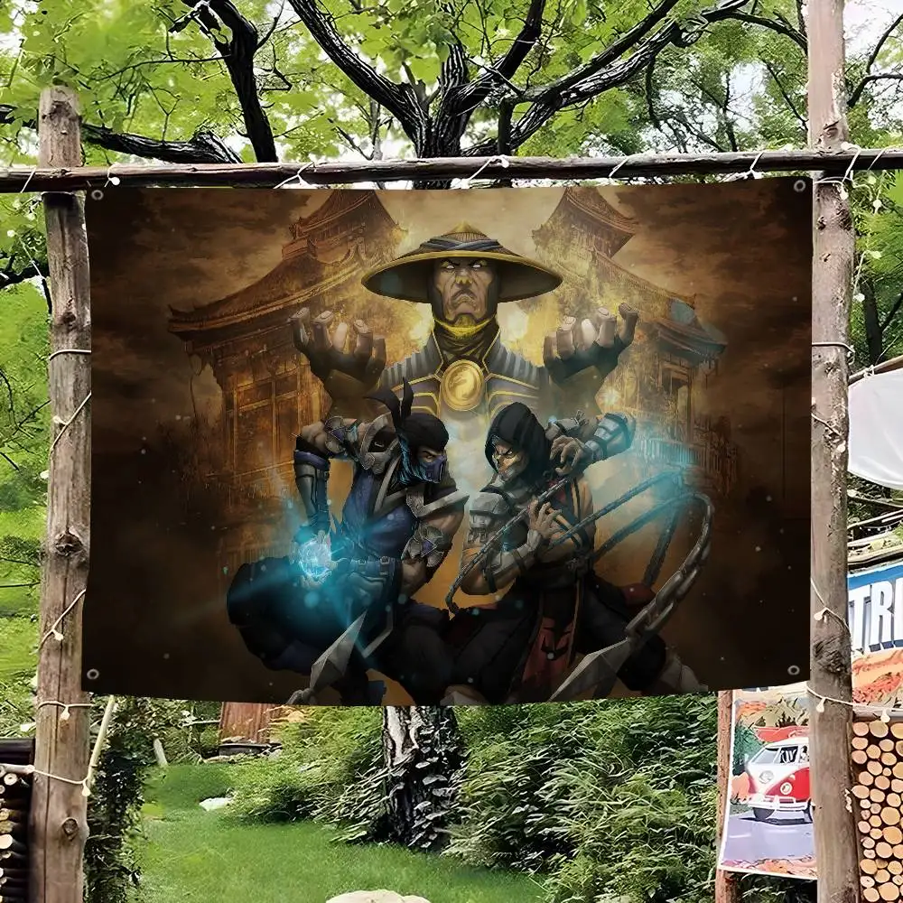 Video Game M-Mortal Kombat Colorful Flag Wall Hanging Bohemian Wall Banner Mandala Indoor Art Decor