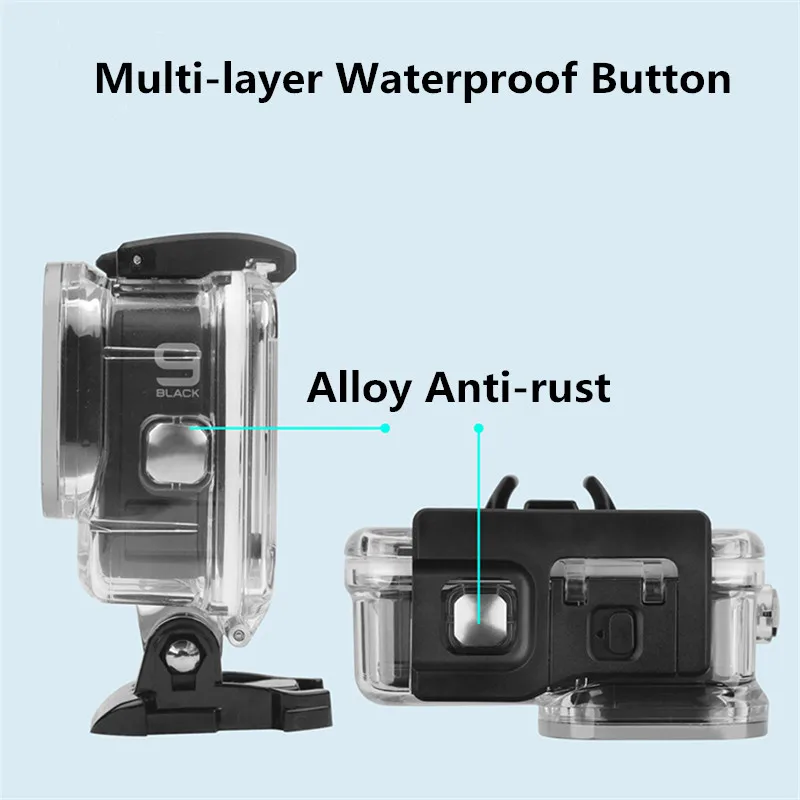 for Gopro Hero 13 60M Waterproof Housing Case Diving Protective Underwater Cover for Gopro13 12 11 Lens Filter Buoyancy Rod Set