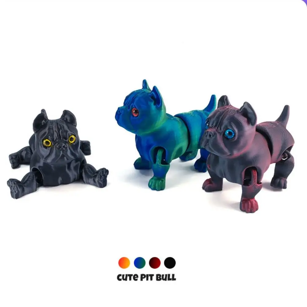 

PLA 3D Printed Dog Model Solid Color Movable Dog Action Figurine Multi-jointed Articulated Animal Figurine Desktop Decoration