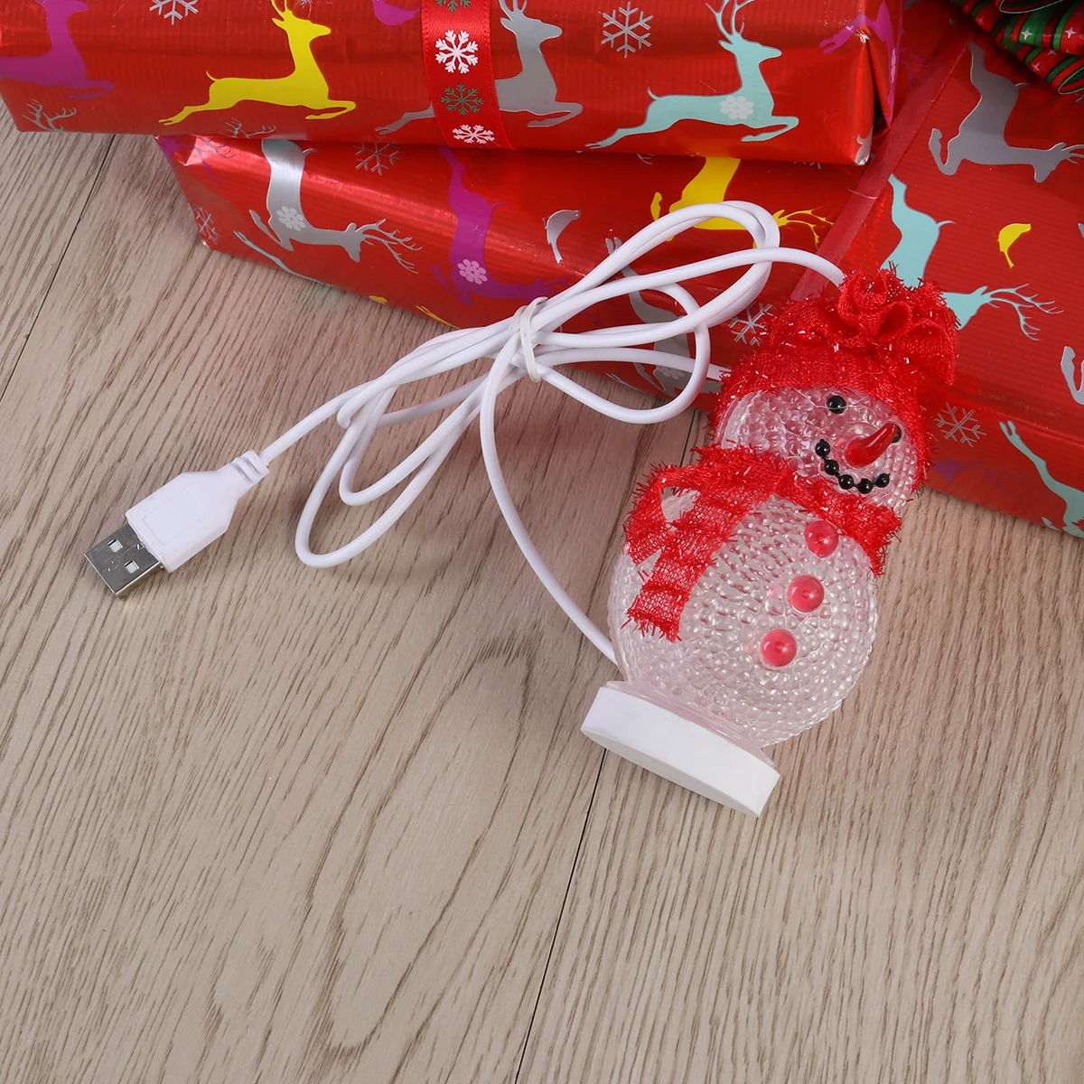 Светящийся снеговик, рождественский ночник, светодиодная сменная USB-лампа для домашнего декора, спальни, столешницы, праздничное украшение, подарок
