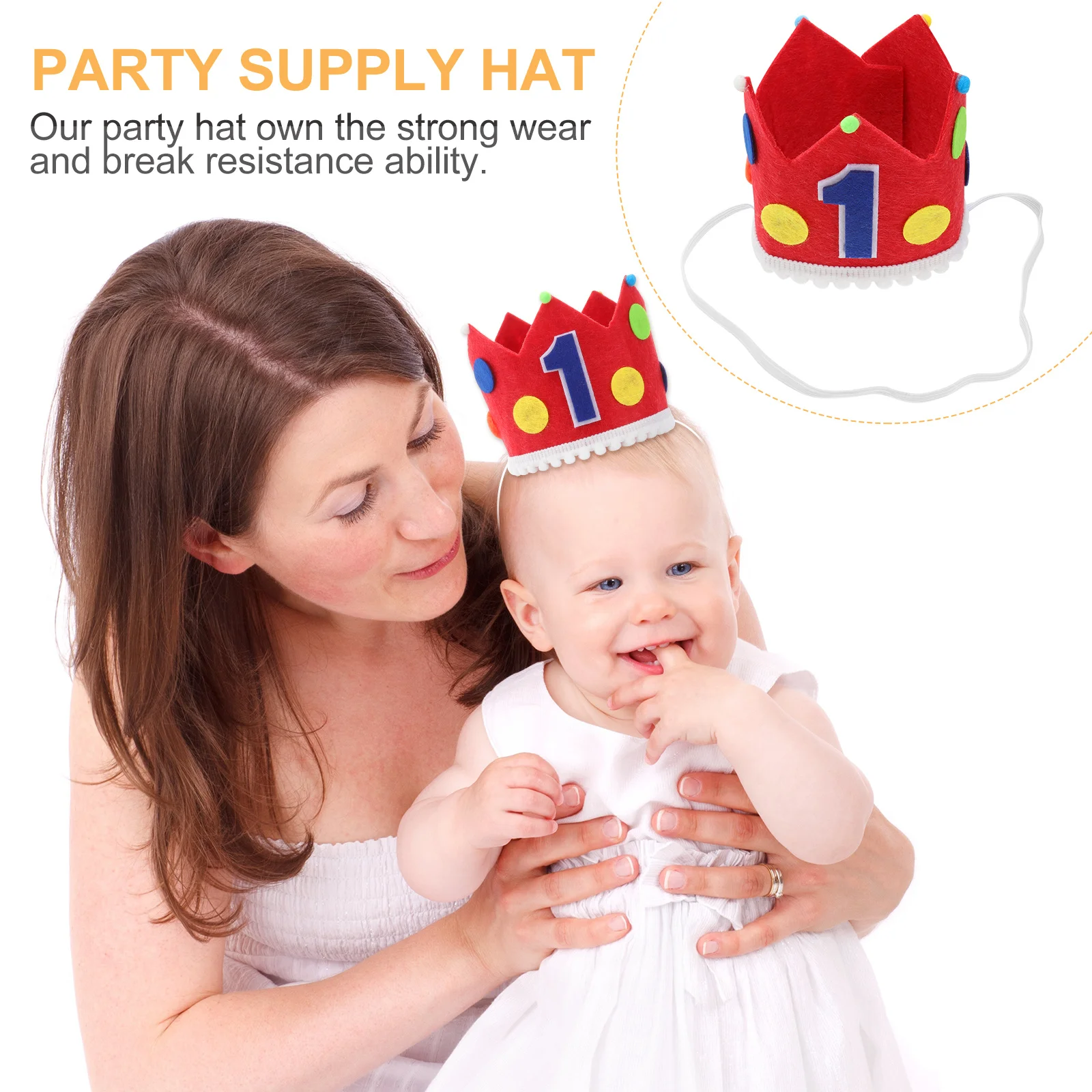 

Circus Theme Baby First Birthday Party Hat Handmade Cloth Baby Hat Carnival Decoration Infant Kids Hair Accessories