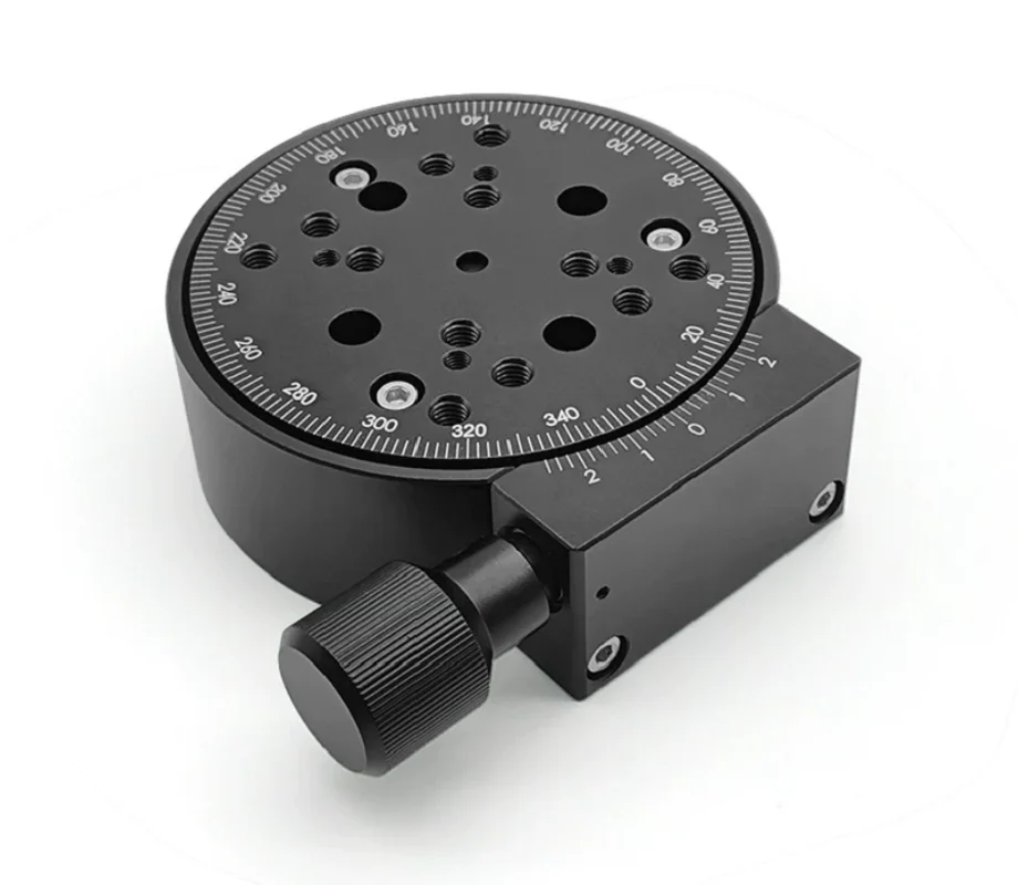 R Axis 360 Degree Manual Rotary Stage Manual Rotating Platform Angle Adjustment Precision Indexing Plate Stage Turntable 100MM