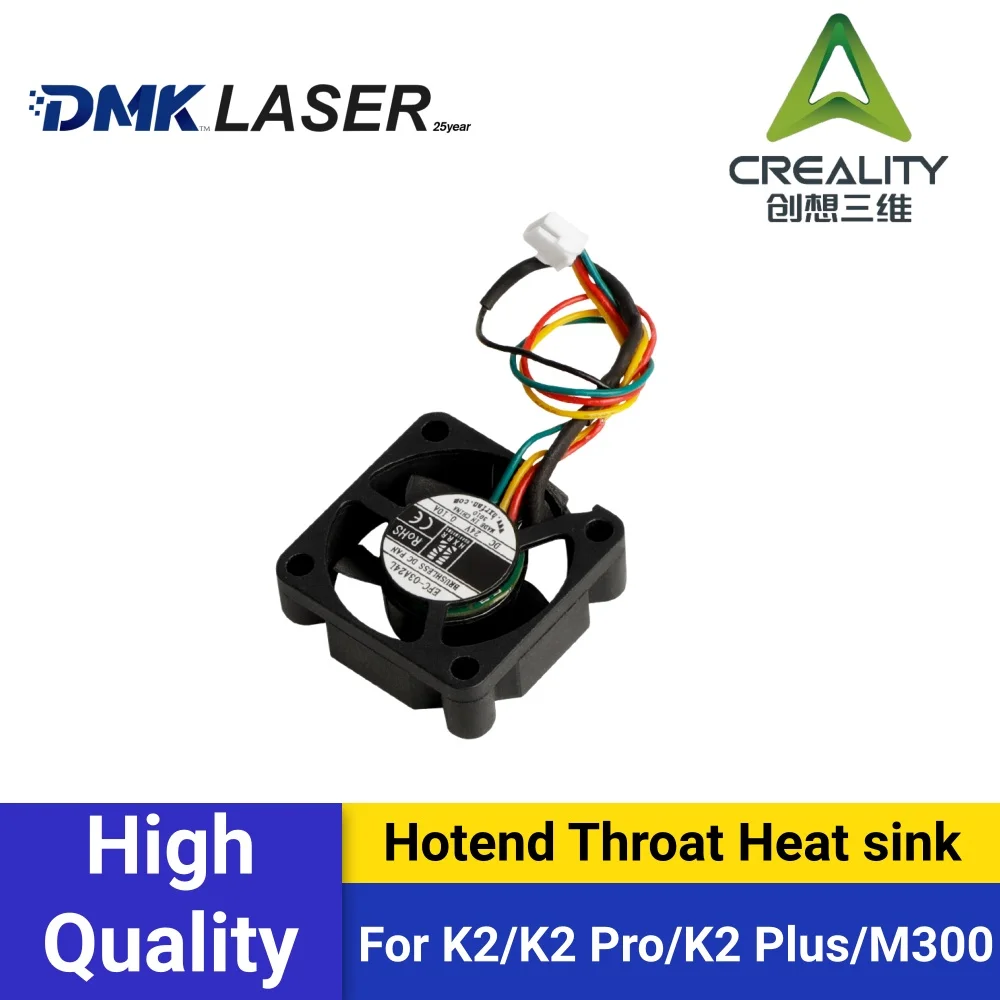 Creality Original K2/K2 Pro/K2 Plus/M300 Throat Cooling Fan Heat Sink Fan 3010_12K±10%_L85 New K2 Plus Throat Cooling Fan