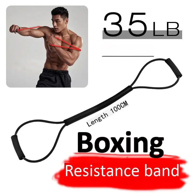 35LB Portable 8-Shaped Elastic Tension Band for Boxing Sanda Aerial Strength Training Fitness Resistance Band Equipment