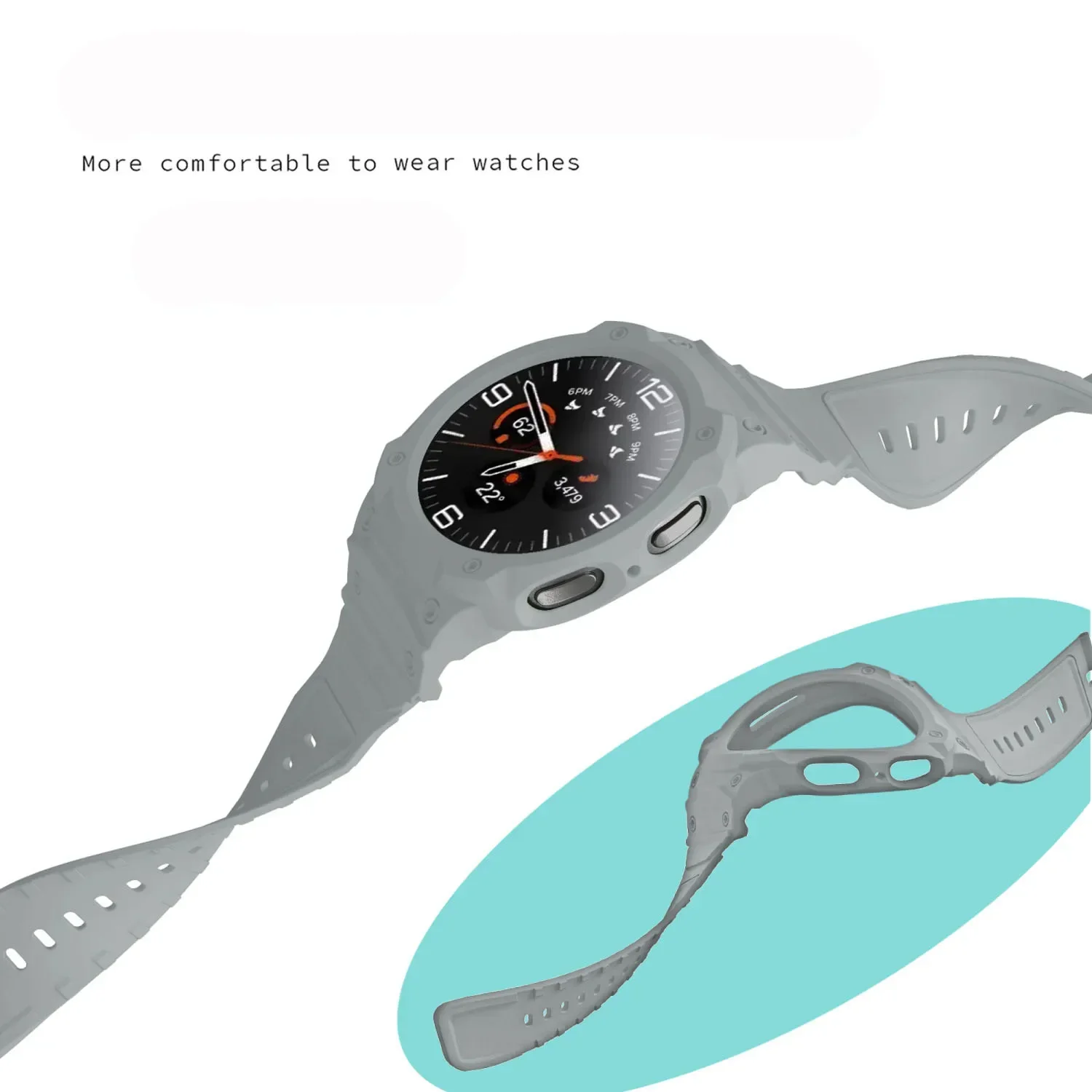 Силиконовый ремешок для часов, чехол из ТПУ для Samsung Galaxy Watch 8, 40 мм, 44 мм, спортивный ремешок-браслет Correa, чехол для Galaxy Watch 8, ремешок