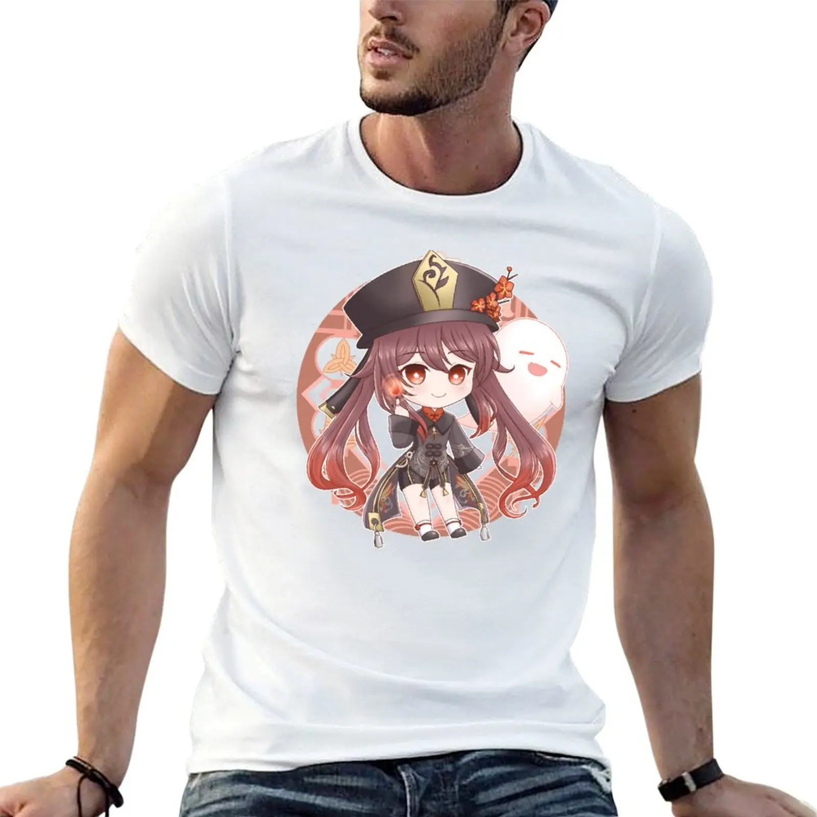 Pyro Hu Tao T-Shirt Work Duty Casual T-Shirt