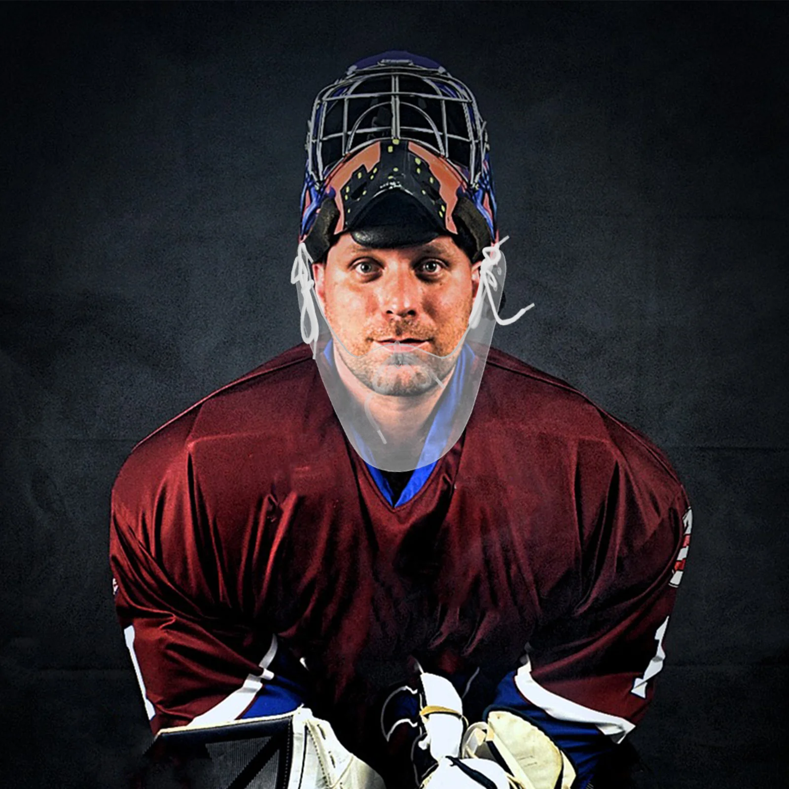 

1pc Hockey Neck Guard Clear Semicircle Design For Goalie Protection Durable Pc Material Neck Protector Sports