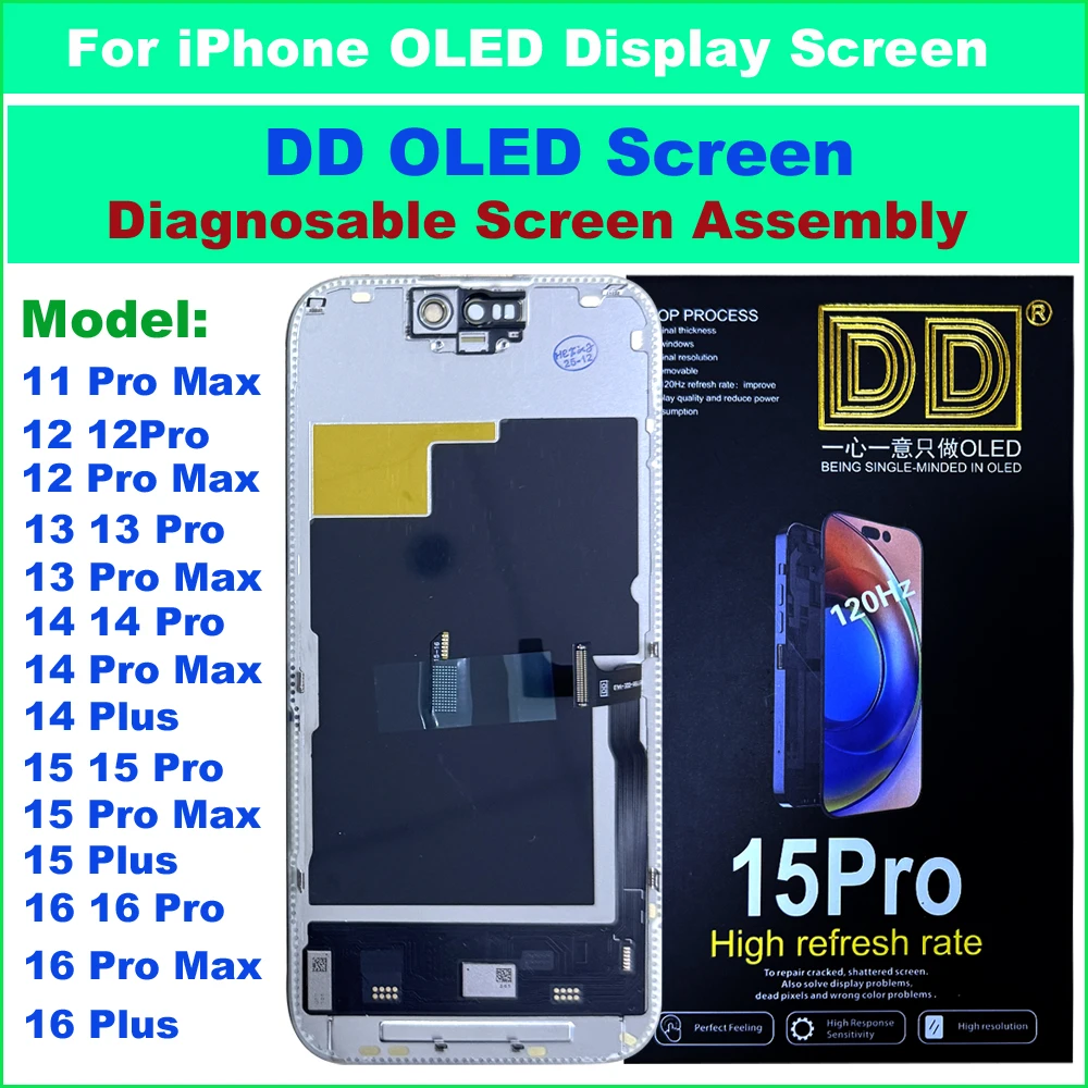 DD Diagnosable OLED Screen For iPhone 14 Pro Max Display For