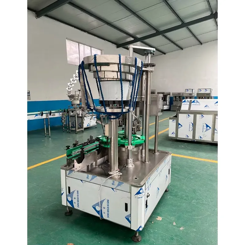 Industrial Rotary Automatic Bottle Sealing Machine Ropp Cap Capper For Glass Wine Beverage Bottles Customized