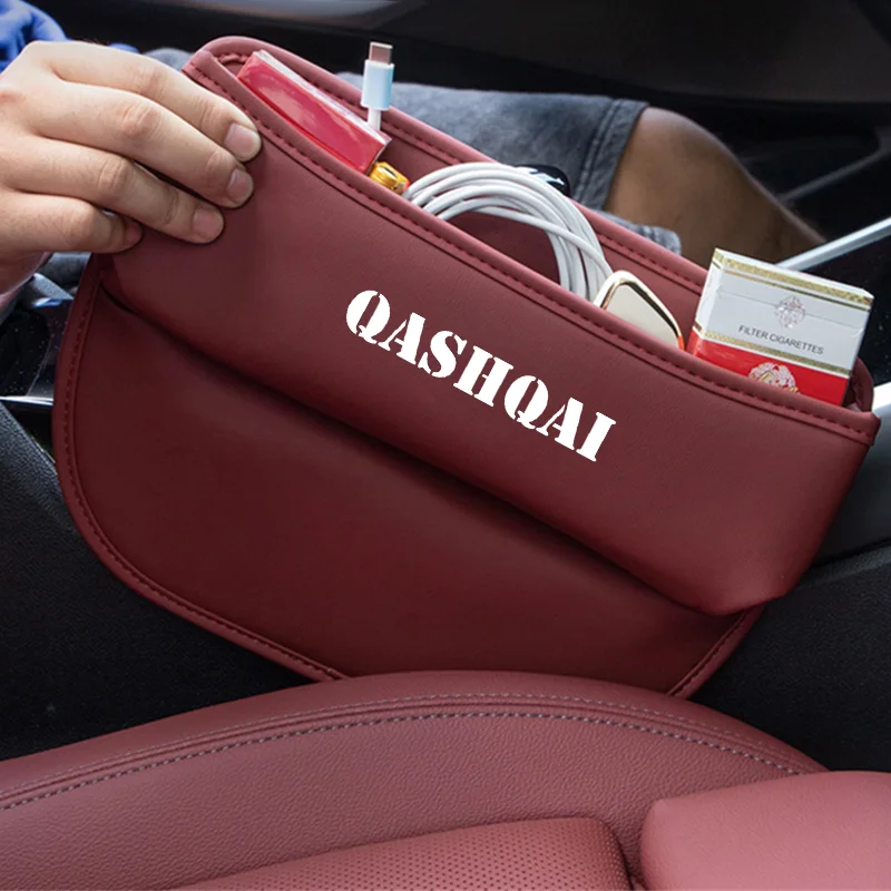 Car Seat Crevice Storage Box Seat Slit Organizer For Nissan Qashqai J10 J11 2021 2020 2019 2018- 2011 2010 2009 2008 2007