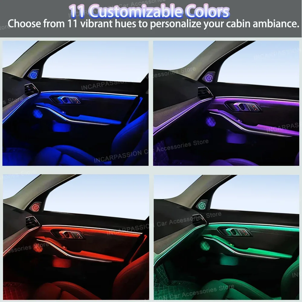 11 Colors OEM Design Dynamic Active Contour Ambient Light for BMW 3 Series G20, G20 Enhanced Door Trim Light