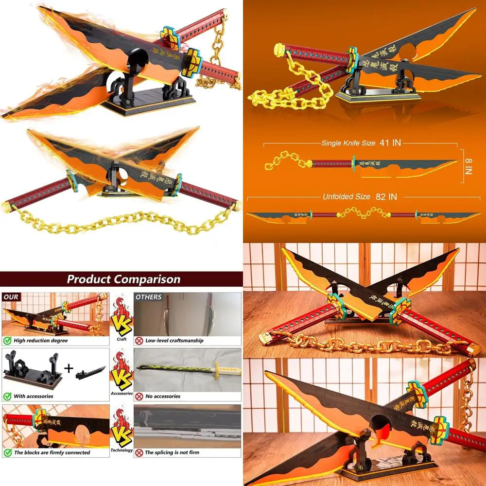 Samurai-Schwert-Bausteine, 82-Modell mit Ständer und Scheide, ideales Anime-Fan-Geschenk