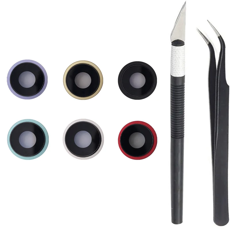 

1 sets OEM Rear Back Camera Lens pre-Installed Glass With Ring Replacement for iPhone 11 with Free Repair Toolkit & Clean wipes