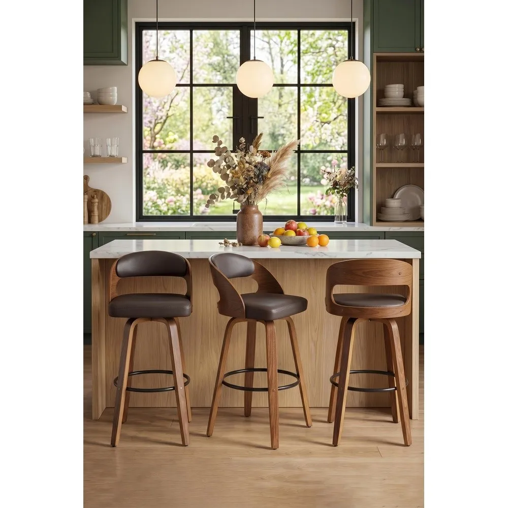 Swivel Bar stools Set of 3 Bar Chairs 26