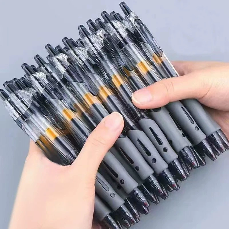 6-30pcs Retractable Gel Pens Set Black/Red/Blue Ink Ballpoint for Writing Refills Quick Dry Assorted School Supplies Stationery