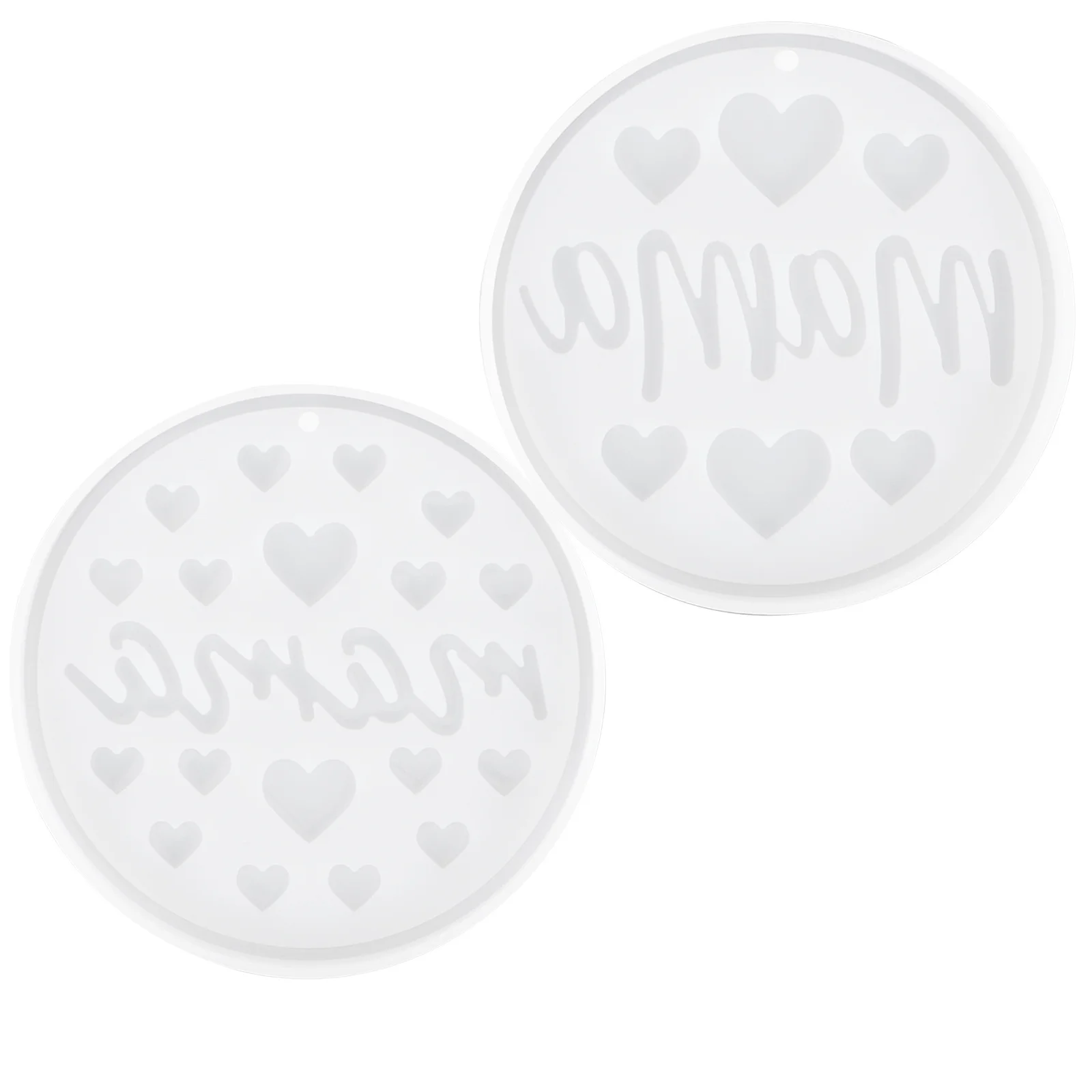 

2Pcs Mom Words Silicone Keychain Pendant Mold DIY Craft Supplies Necklace Mold for Epoxy Resin Jewelry Making Key Pendant Molds