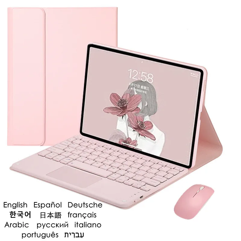 Keyboard Case for Xiaomi Redmi Pad 2022 Tablet Keyboard French Spanish Russian For Funda Redmi Pad 10.61 Keyboard Cover Mouse