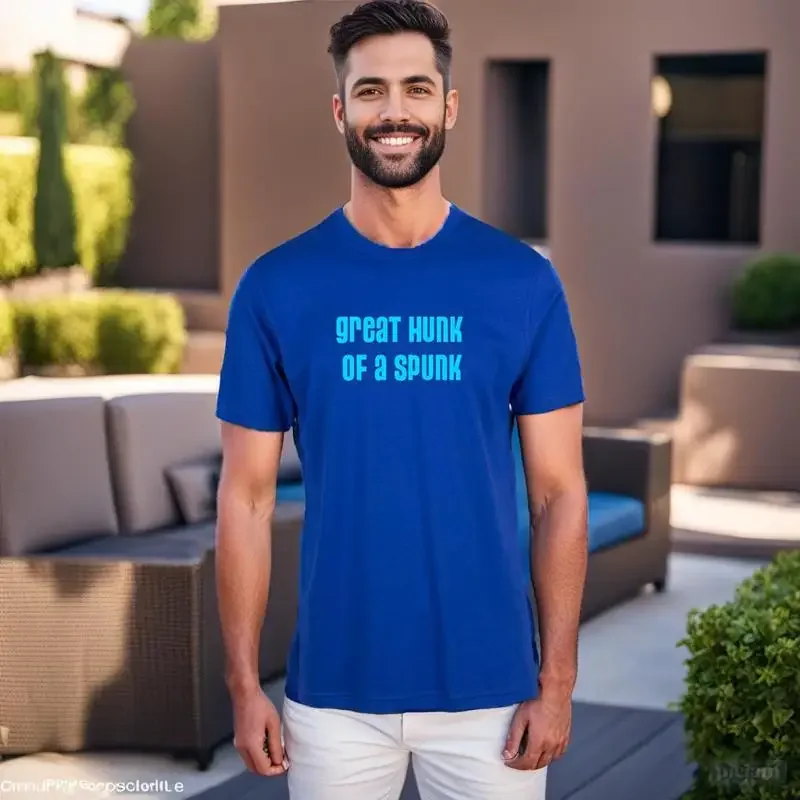 MEN WOMENS TEE TSHIRT YOU GREAT HUNK OF SPUNK KATH SAYING FUNNY GIFT NEW HUBBY