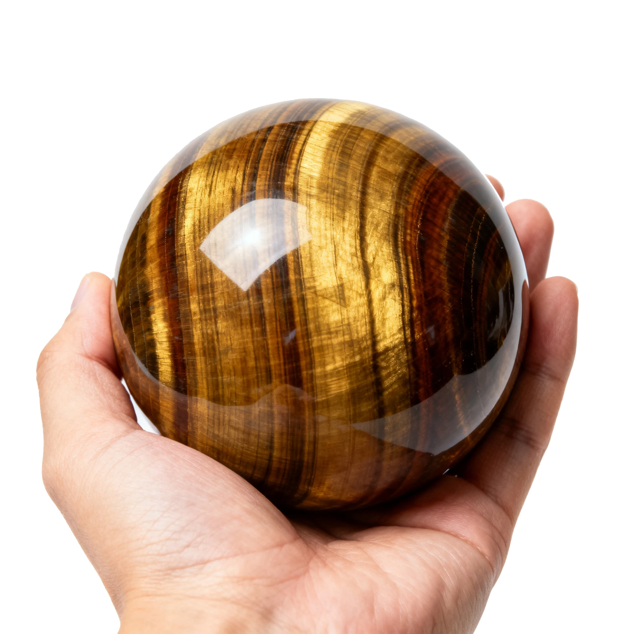 Bola de cristal de olho de tigre natural polido esfera de olho de tigre amarelo para decoração de casa feng shui cura pedra bruta orbe decorativo