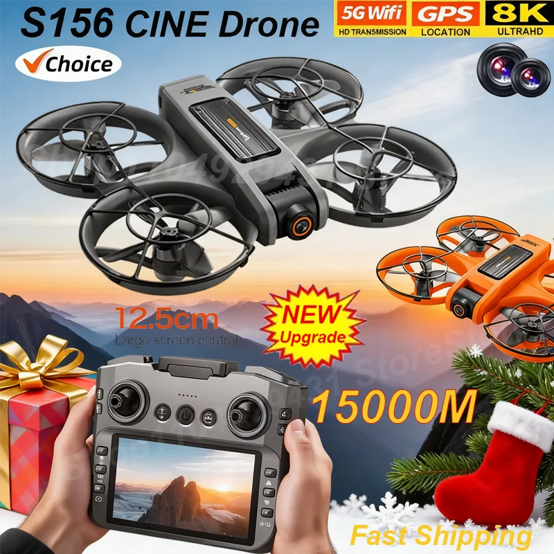 Novo drone s156 original 8k wifi gps profissional hd fotografia aérea aeronaves de controle remoto hd câmera dupla quadcopter brinquedo uav