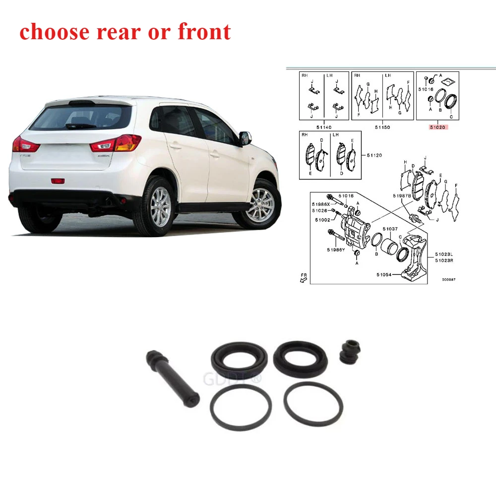 

2WD 1 Kit Front or Rear Brake Caliper Seal Kit for Outlander Sport Repair Kit for ASX 4605B982 4605B979