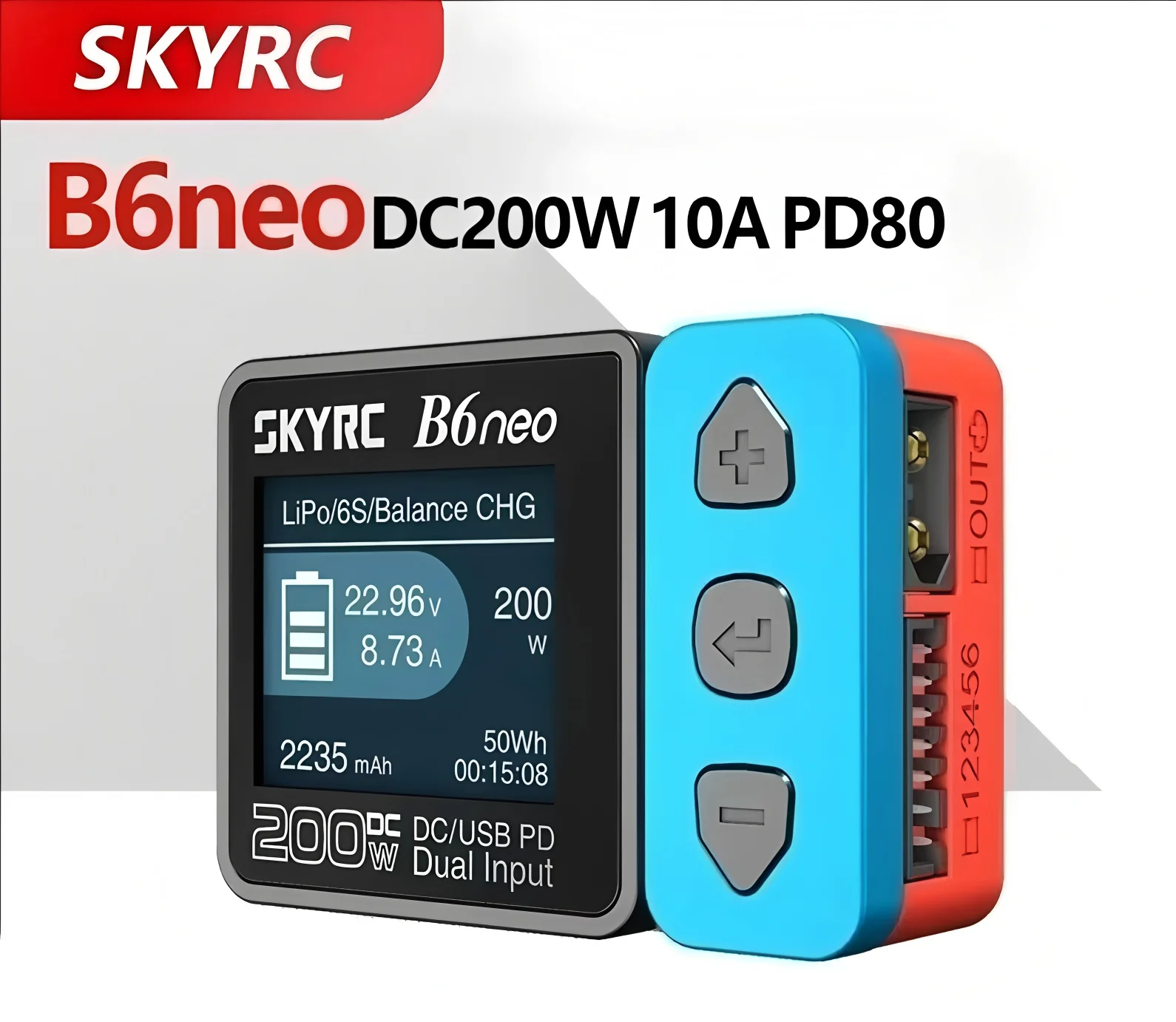 

2025 НОВОЕ умное зарядное устройство SkyRC B6Neo ADP100 EU DC 200 Вт PD 80 Вт LiPo Балансное разрядное устройство с SC100 XT60 и зарядной платой