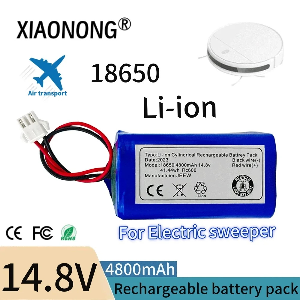 New 14.8V 4800mAh SM 3P Plug Li-ion High-capacity Battery Pack For Airrobo P20 Robot Vacuum Cleaner