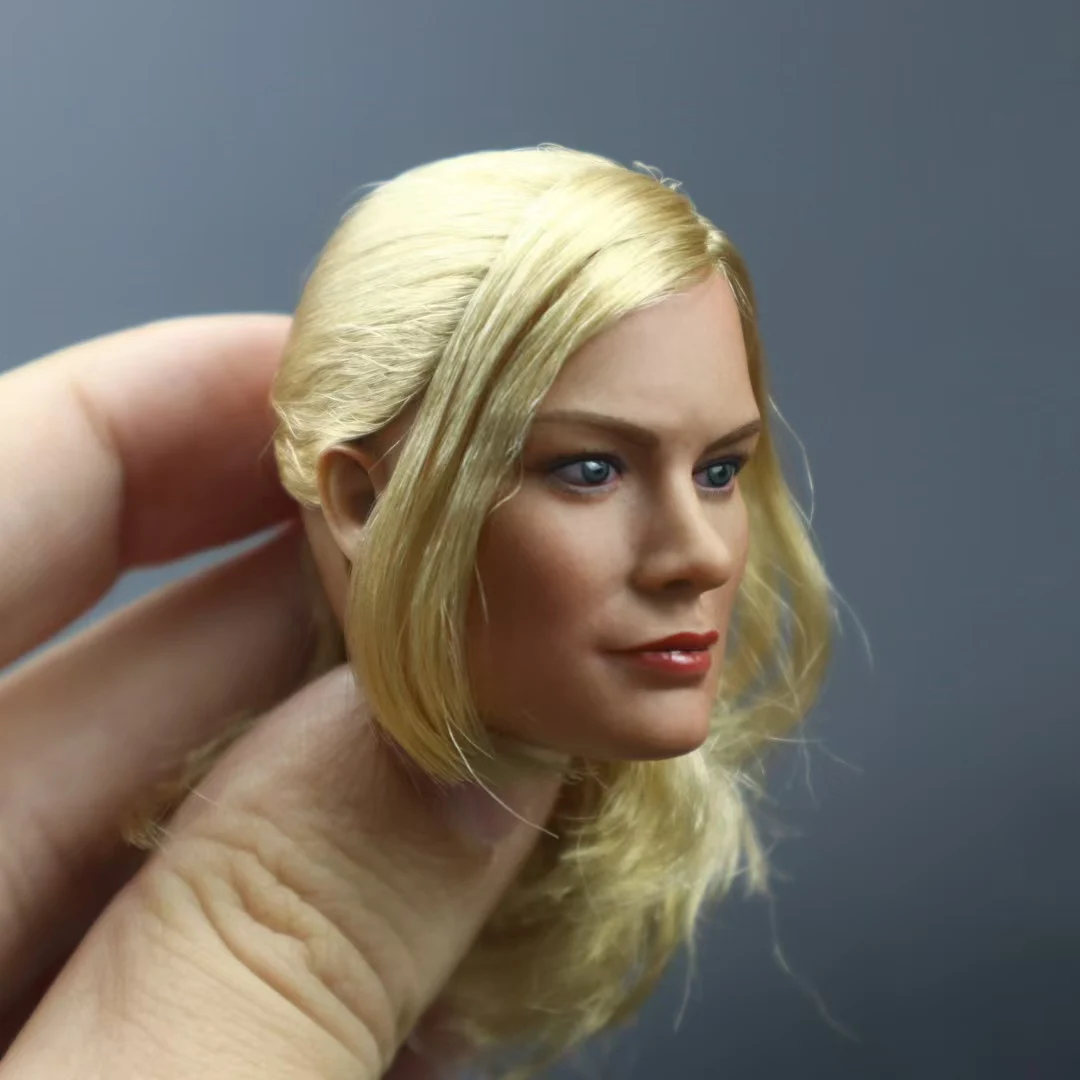 1/6 Female Soldier European Beauty Brie Larson Head Sculpt Cool Blonde Girl Head Model For 12\'\' Action Figure