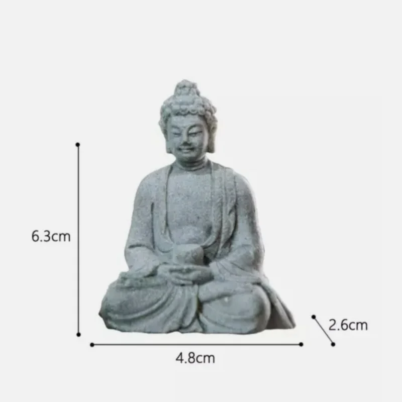 Resin Buddha Statue Collectible Figurine Ornament Buddhism for Office Hotel