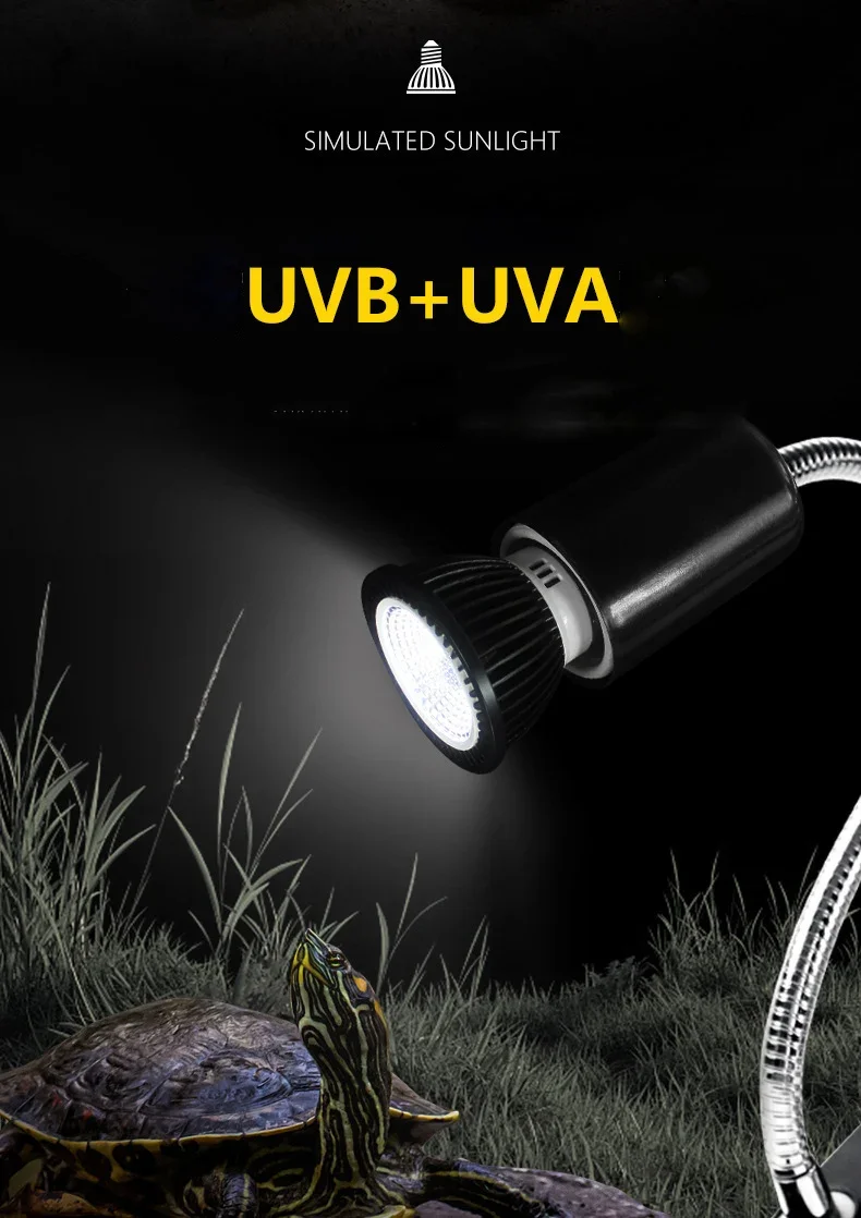 110/220V Reptile UVB Light Energy-Saving Eye Protection Led Lamp Pro Turtle Lizard Mane Lion Ultraviolet Calcium Lamp Sun 육지거북
