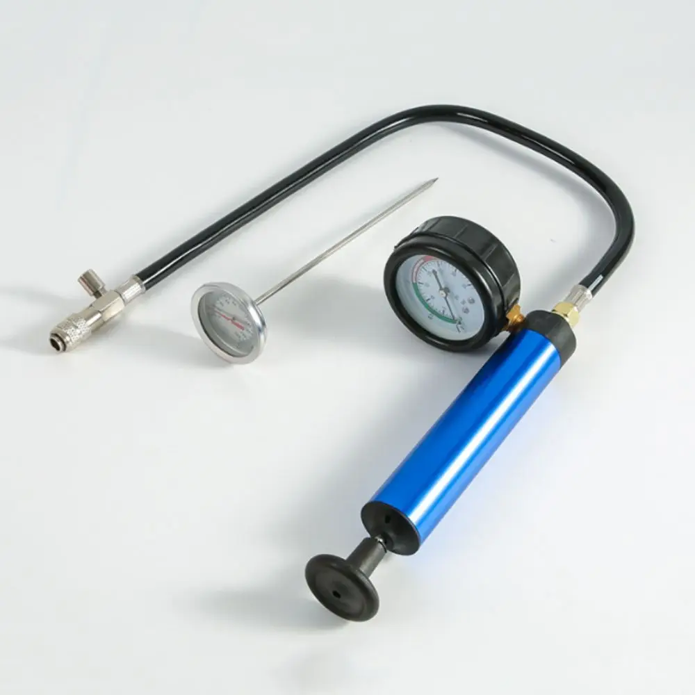 

Pneumatic Purge Fill Radiator Leak Tool 18PCS Kit Pressure Leak Detection Coolant Pressure Tester Vacuum System