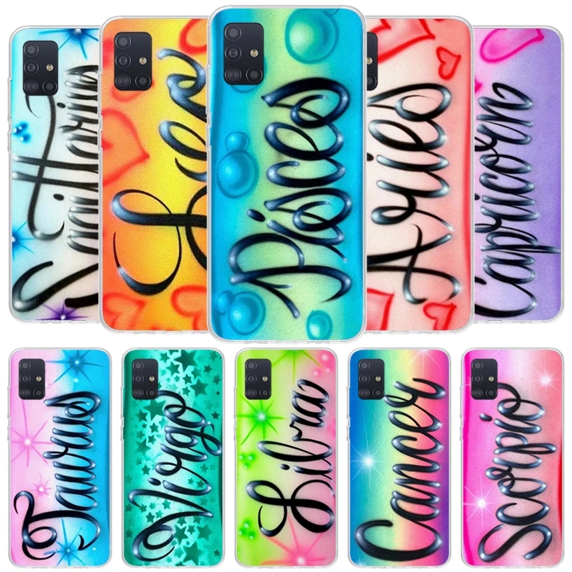 Aries Leo Libra Pisces Virgo Capricorn Cover Phone Case For Samsung A51 A41 A31 A21S A71 A50S A40 A30S A20E A10S A6 A7 A8 A9 Plu