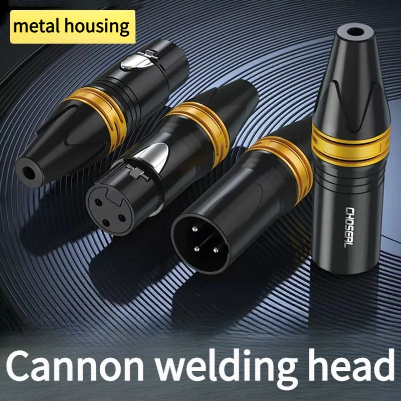3‑Pin XLR Female Connector Plug, Audio Light Signal Cable Socket for Microphone, XLR Welding‑Type Connector