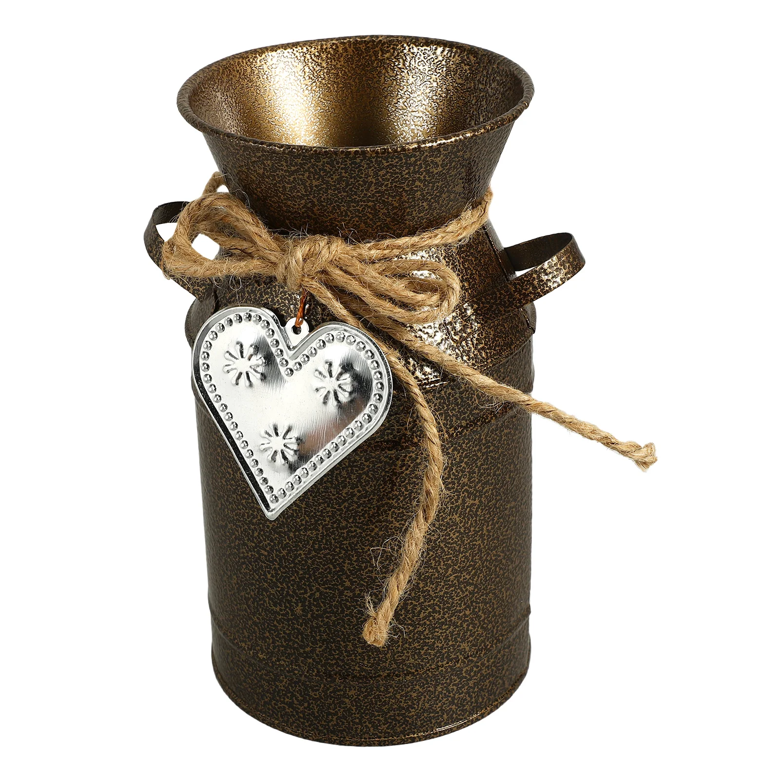 

Rustic Metal Flower Pot Vintage Style Vase for Fresh Dried Flowers Home Office Decoration Jug for Flowers Vintage Vase