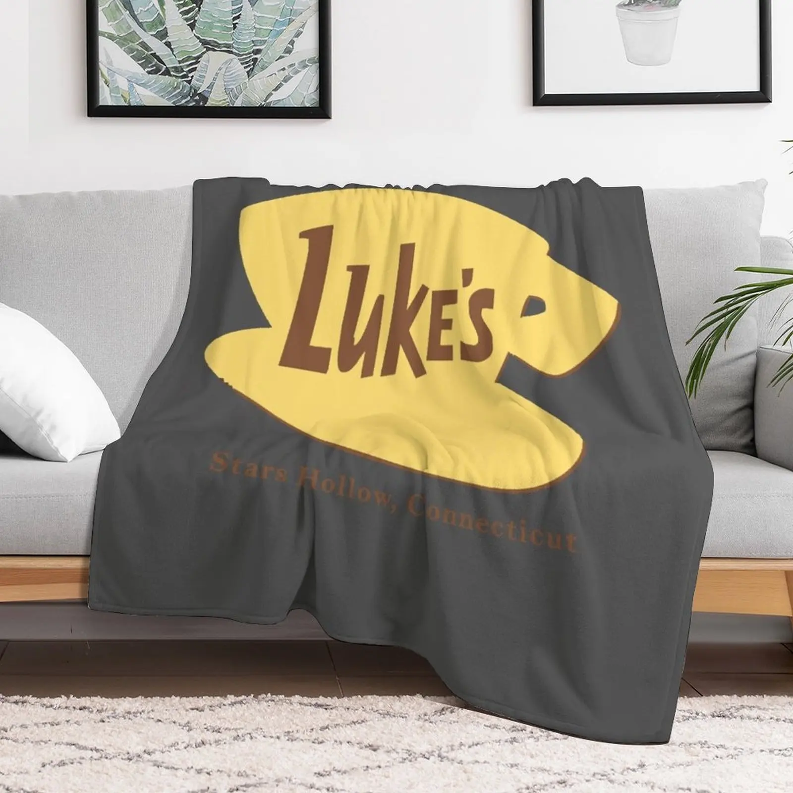 

Luke's Diner Throw Blanket Decorative Beds Multi-Purpose Flannel Fabric Blankets
