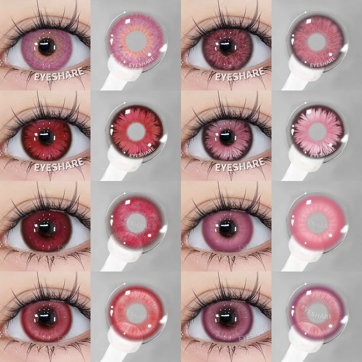 EYESHARE 1 Paar Farbe Cosplay Rosa Kontaktlinsen Rote Linsen Lila Augen Kontakt Halloween Schönheit Make-Up Linsen Anime Zubehör
