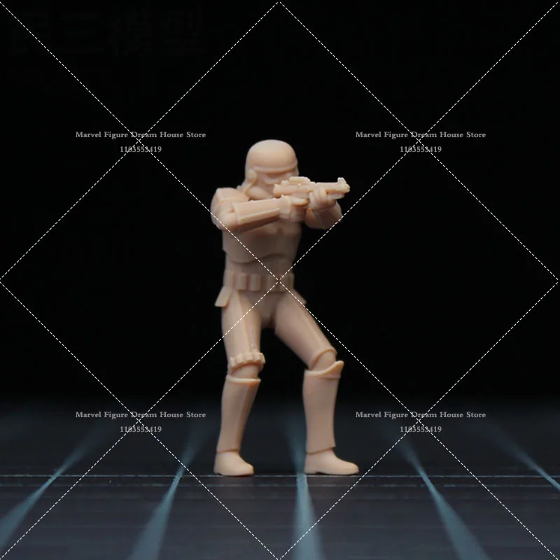 1/64 1/43 Scale Miniature Scene Doll White Mold Un-panited Star Wars Imperial Stormtrooper Miniature Action Figure Collection