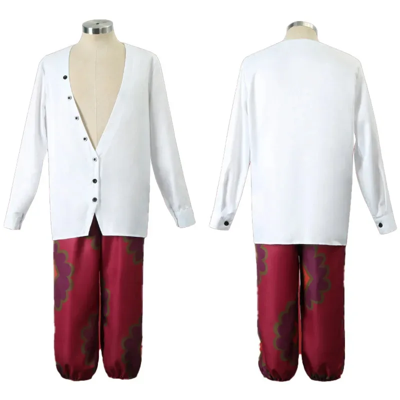 Anime Red Hair Shanks Cosplay Costume COS Uniform Shirt Coat Panty Suit Set Halloween Party Performance Wear Clothing