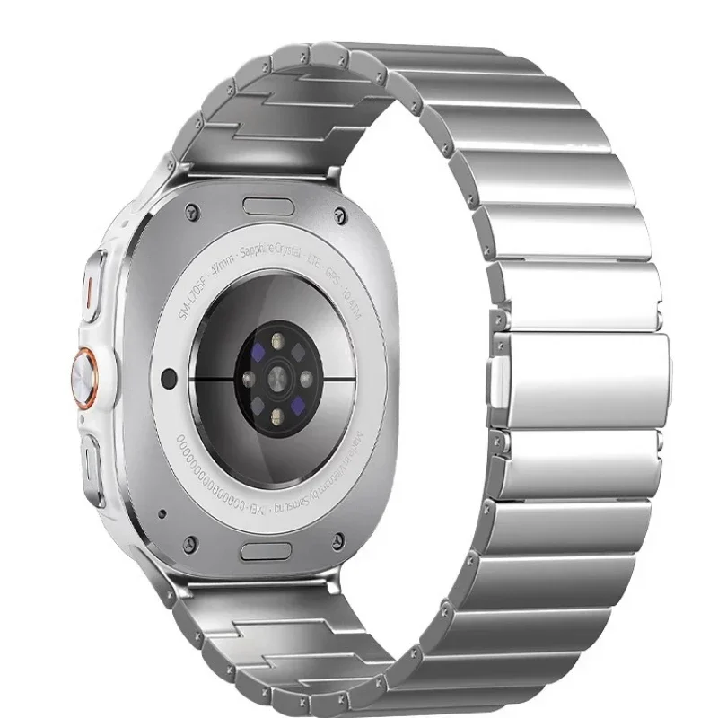حزام معدني من التيتانيوم لساعة سامسونج جالاكسي ، سوار فاخر ، سوار كوريا ، الترا ، بدون ثغرات ، 47 *