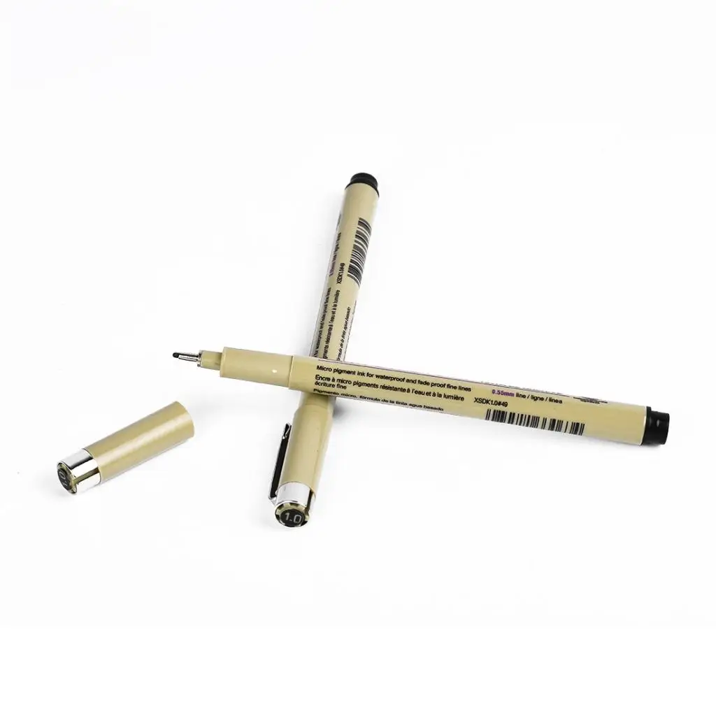 2pcs PIN-1.0 Graphic Thin-line Marker Pen for Engineering-drawing Writing