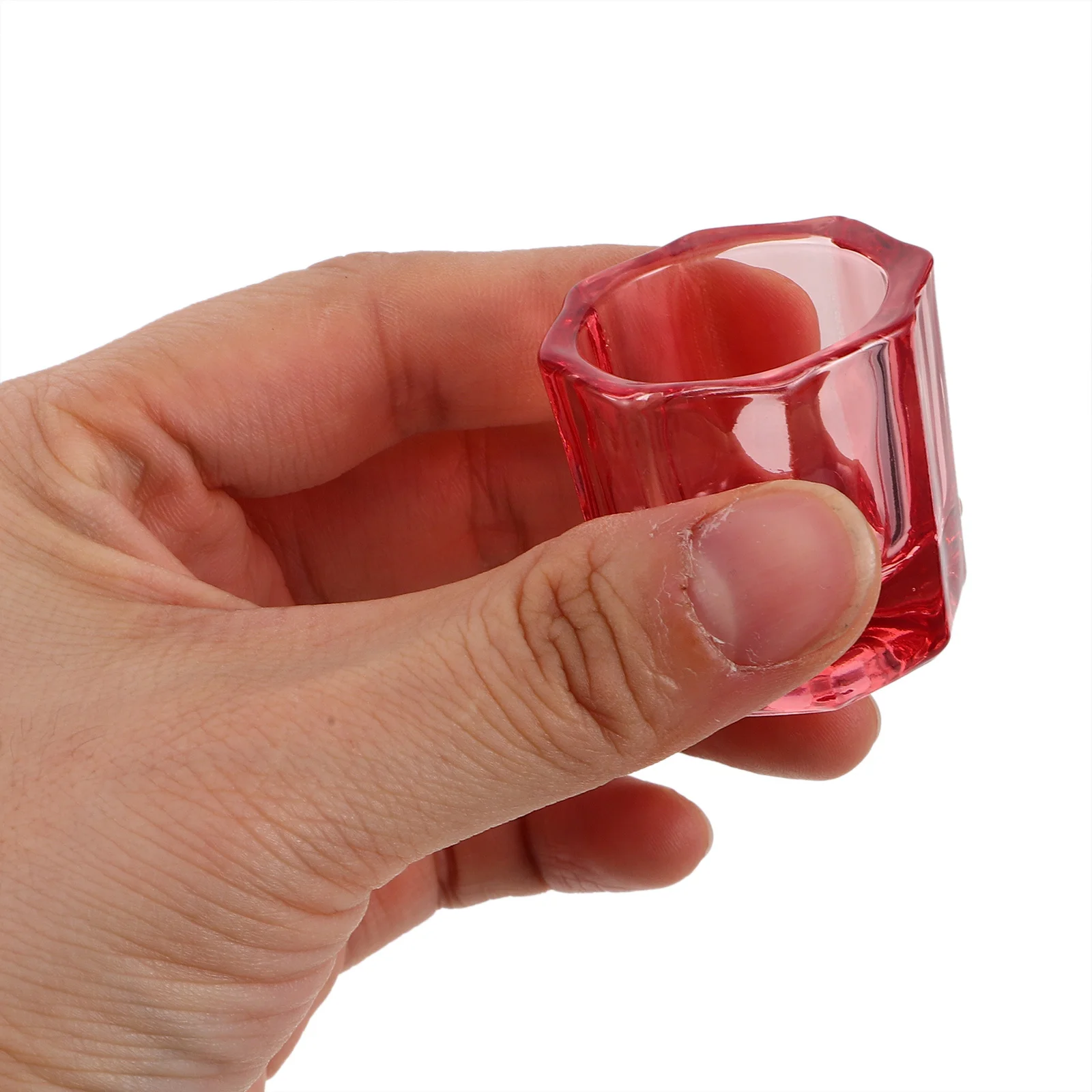 3個セット クリアガラス ダッペンディッシュ 八角形 ネイルリキッドボウル パウダーホルダー アクリルネイルアート エクステンションツール ダンピングディッシュ ネイル用