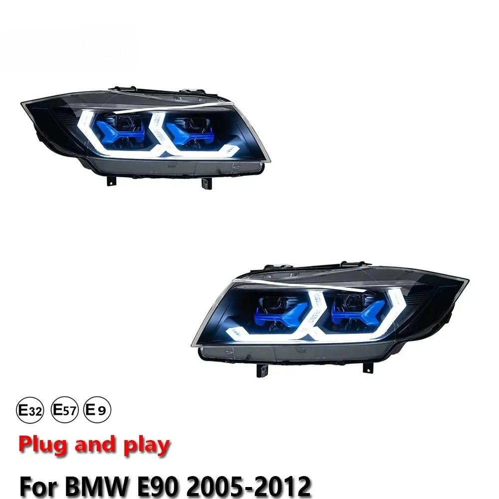 Car Accessories Lamp Headlight Light For BMW E90 2005-2012 LED DRL Projector Front Headlamp Brake Turn Signal Lamp Plug And Play
